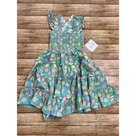 NWT Love and Grow Seashell Smocked Dress 5Y - Picture 1 of 6